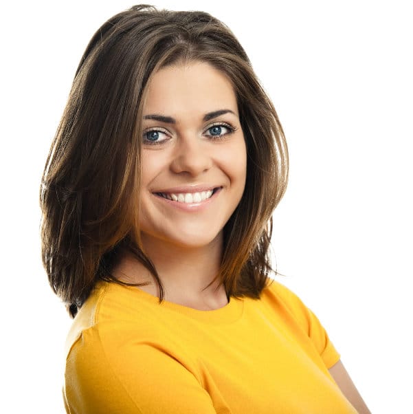 Woman smiling with bright teeth